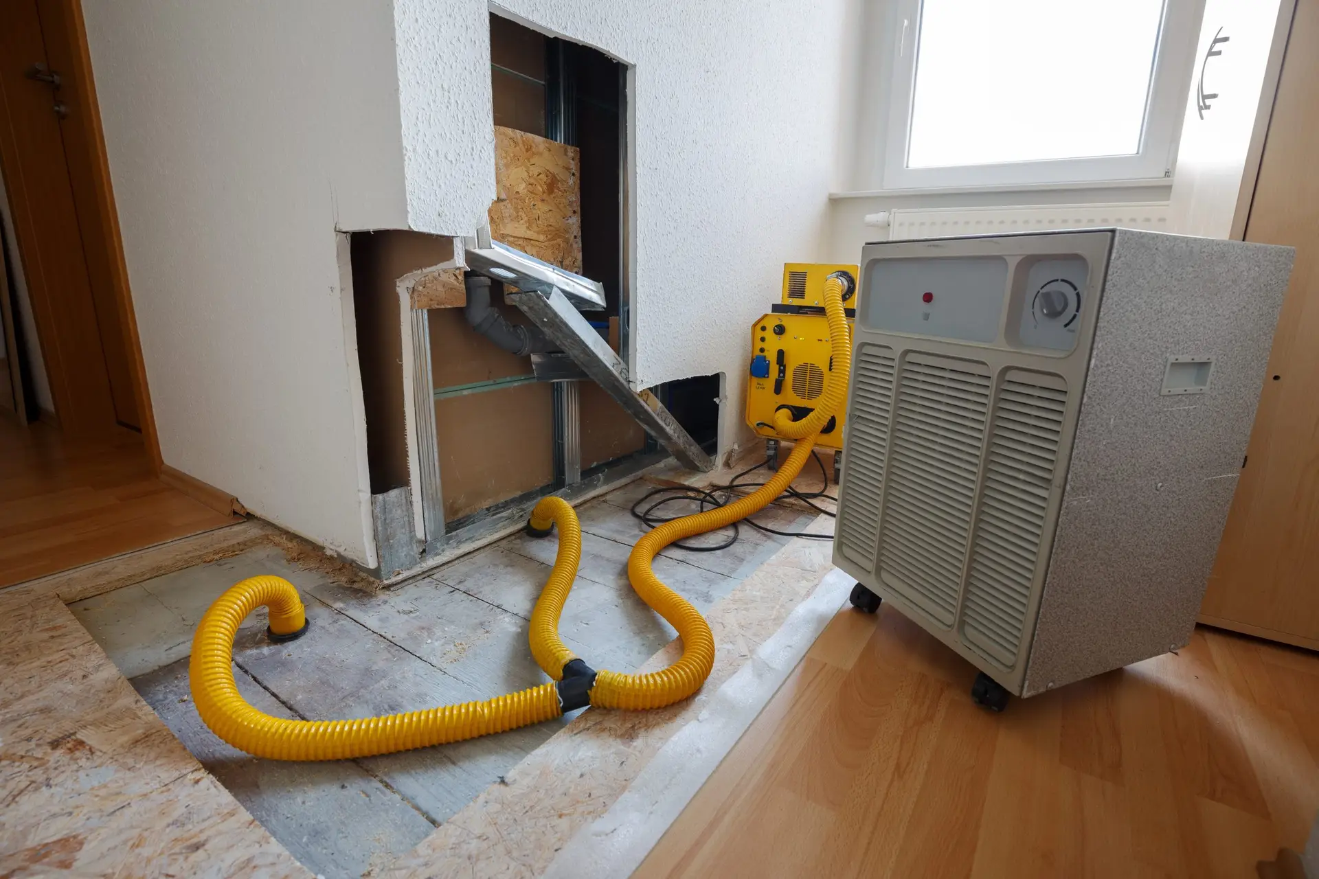 Repair,Of,Water,Damage,With,Air,Dryer